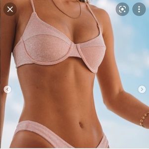 Brand new Triangl pink sparkly bikini